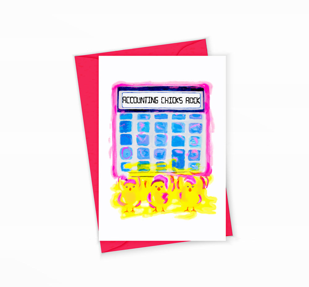 Accountant Greeting Card - Accounting Chicks Rock