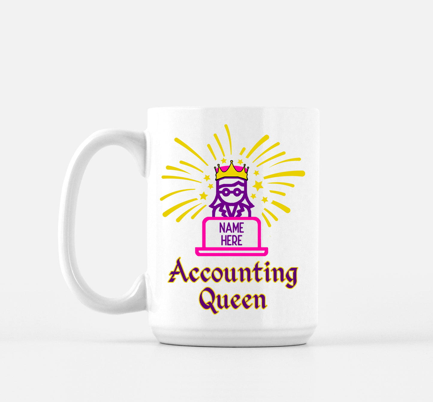 Accounting Queen Mug, Personalized Accountant Gift