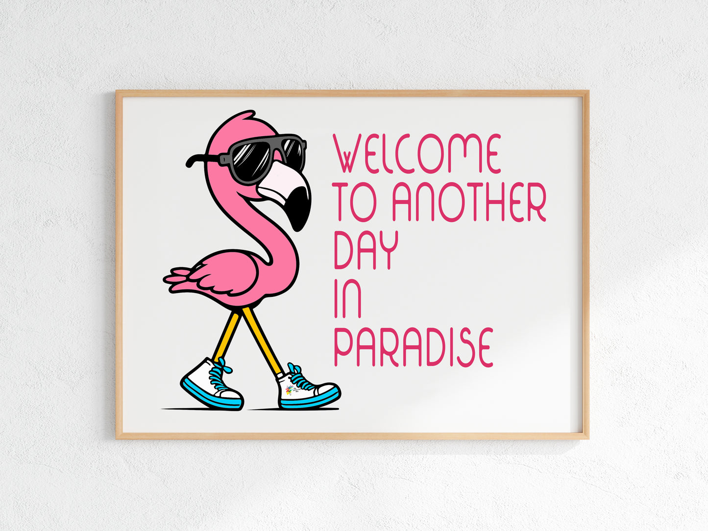 Funny Work Poster Beach Theme Welcome to Another Day in Paradise