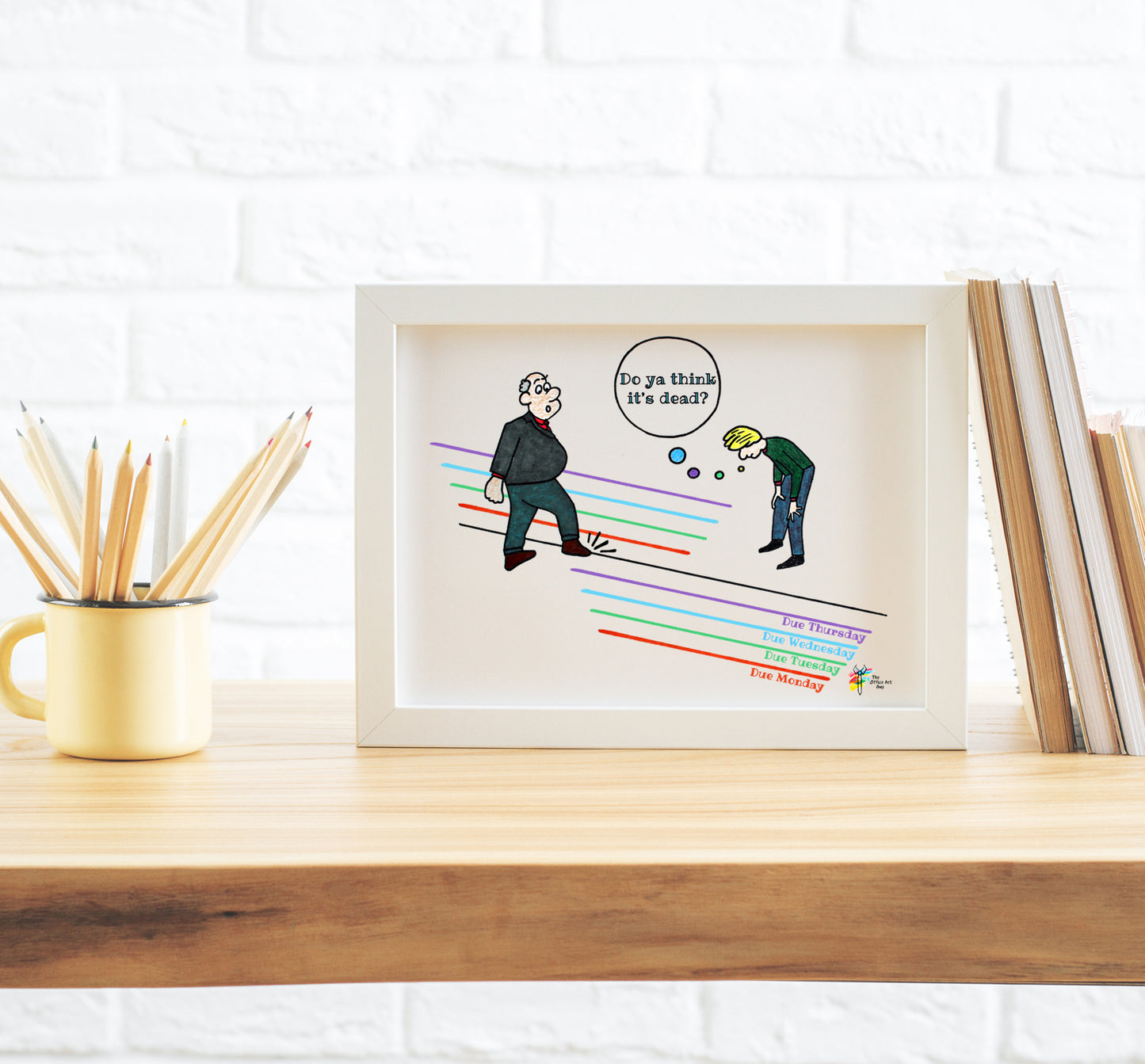 Funny Business Comic Art Print The Deadline