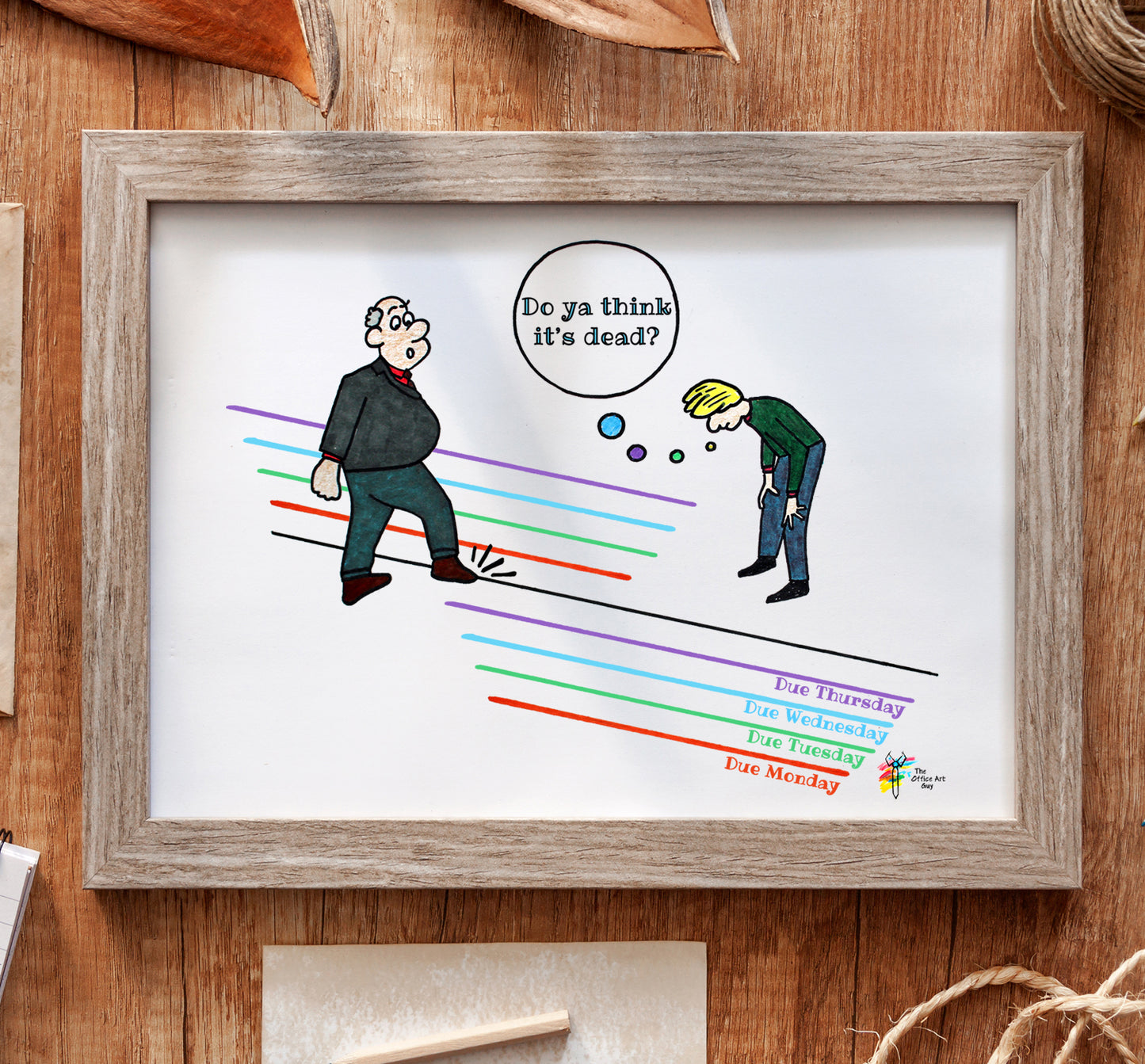 Funny Office Art The Deadline by The Office Art Guy