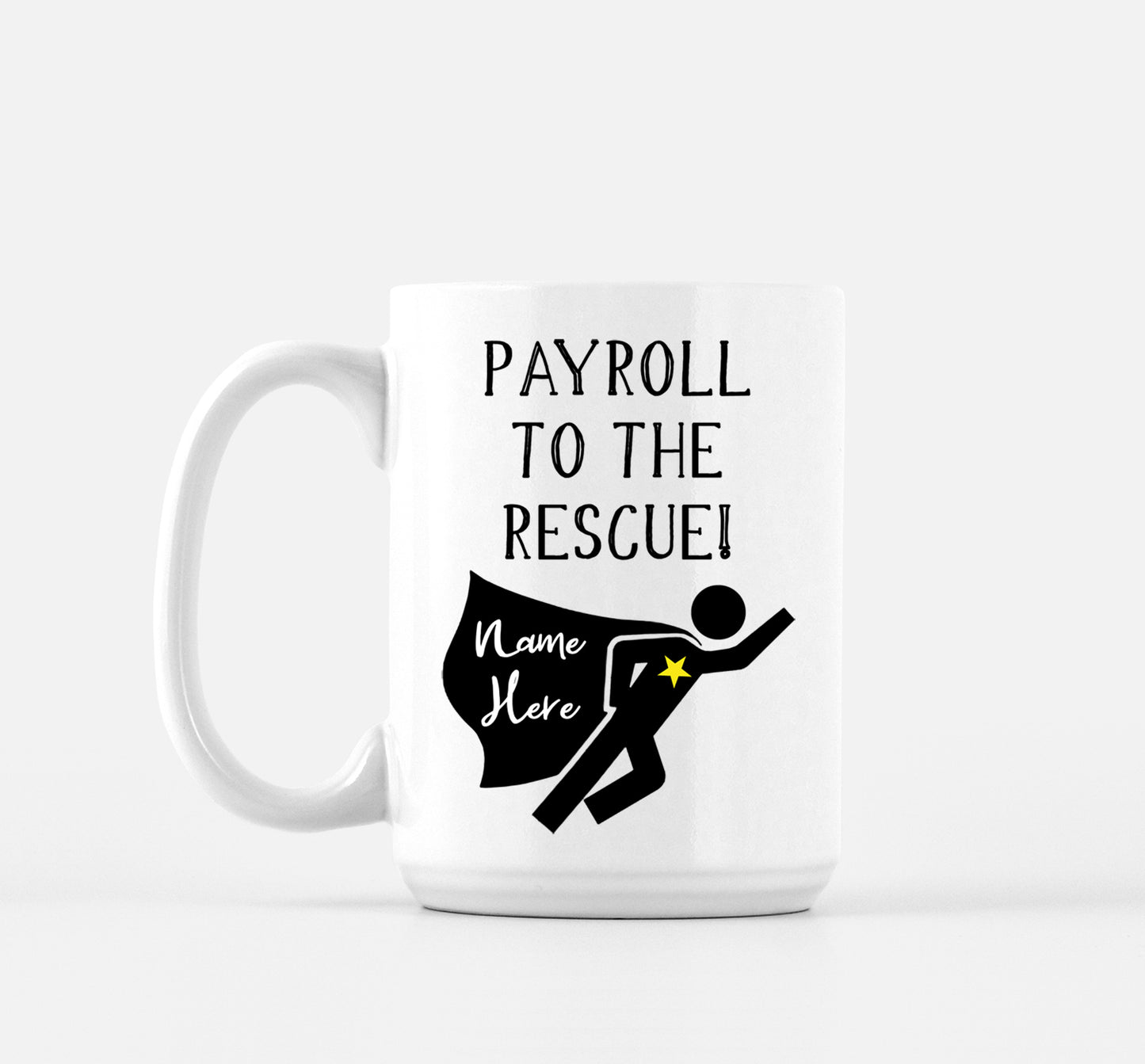 Payroll Gift Superhero Mug Personalized