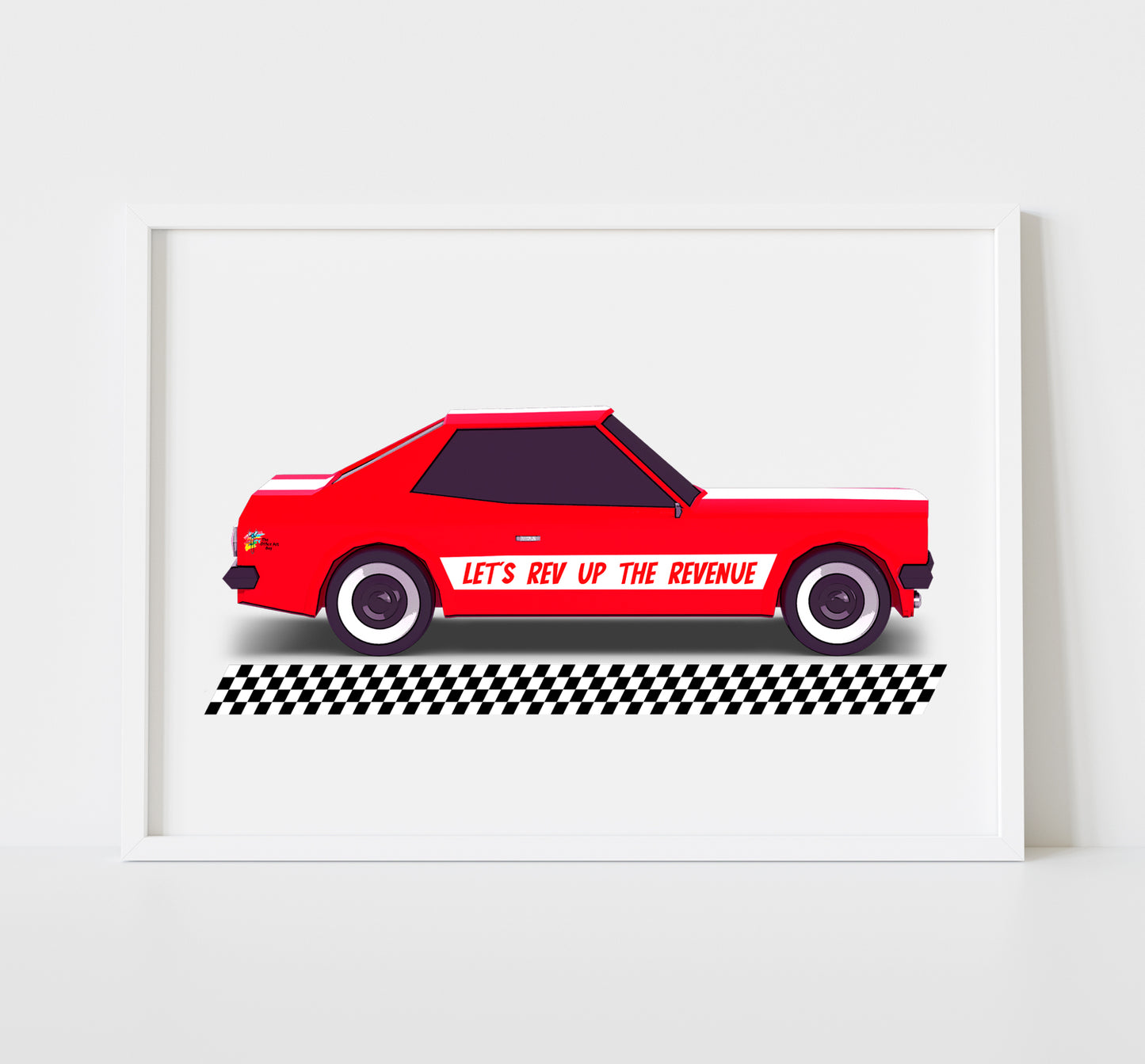 Funny Finance Poster Race Car