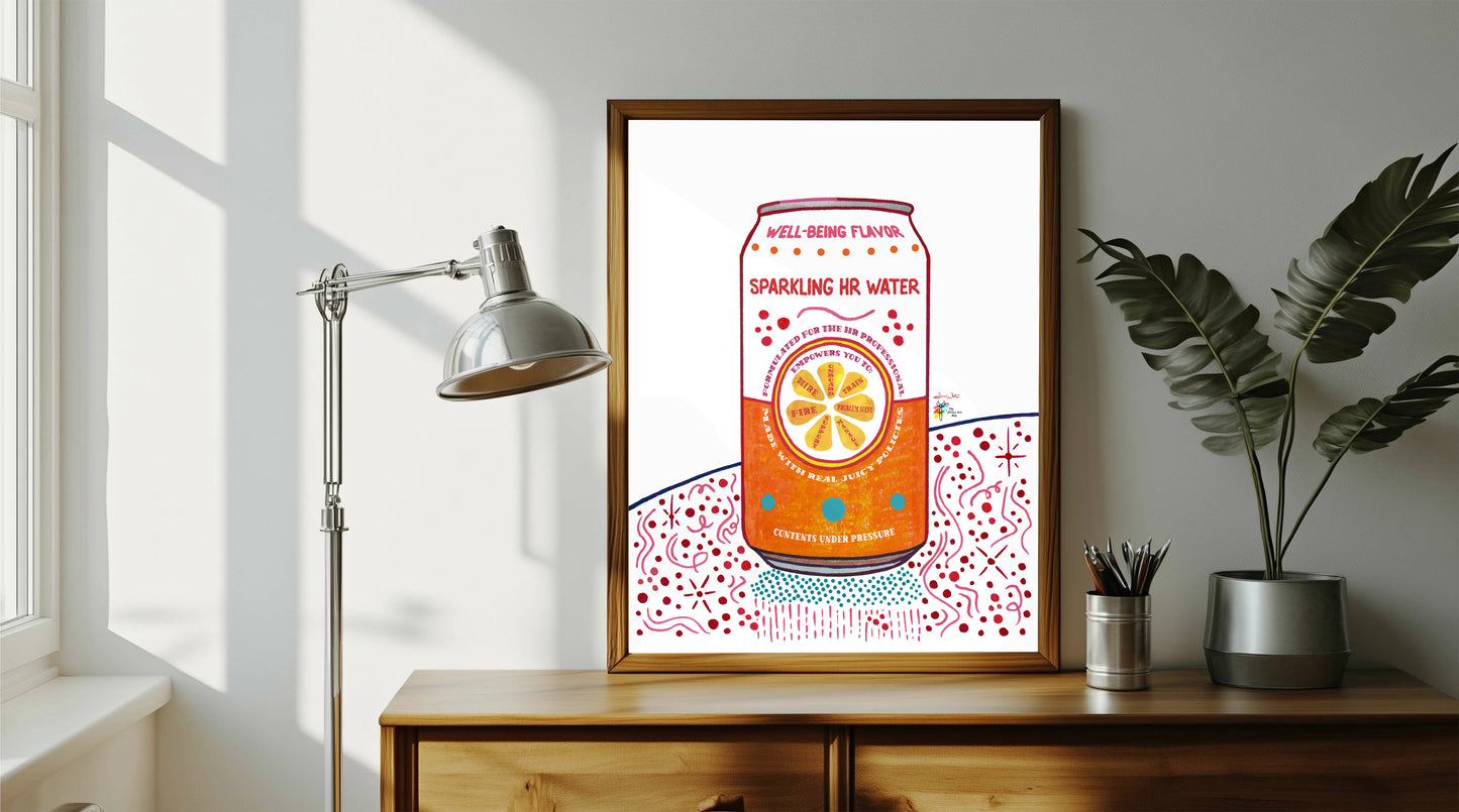 Human Resources Art - Sparkling HR Water