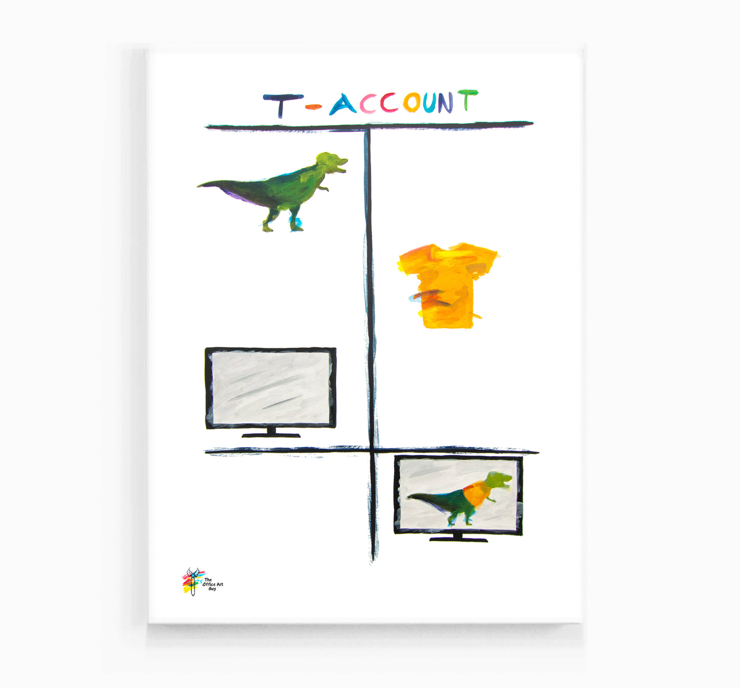 T Rex T Account Accountant Art Print