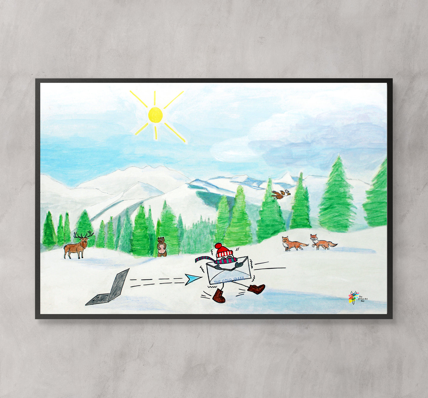 Sales Office Decor The Cold Email Painting by The Office Art Guy