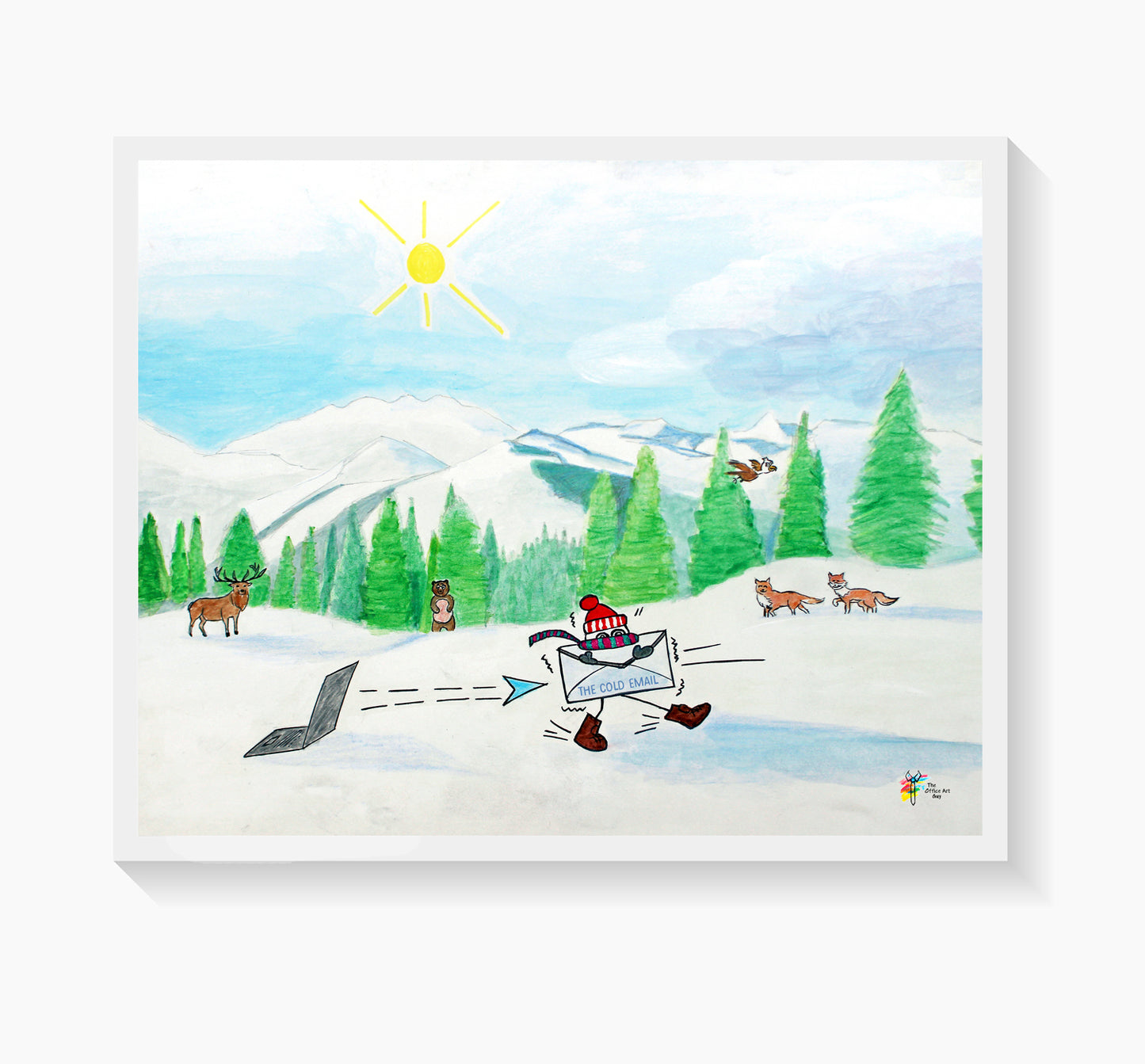 Sales Print Office Wall Art The Cold Email by The Office Art Guy