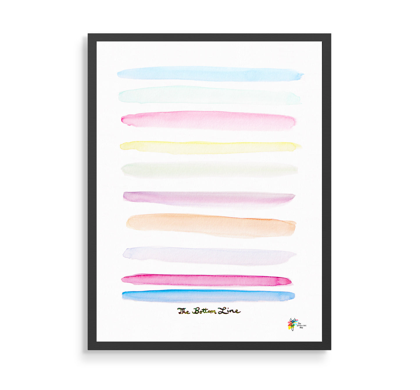 Funny Finance Art Print The Bottom Line by The Office Art Guy