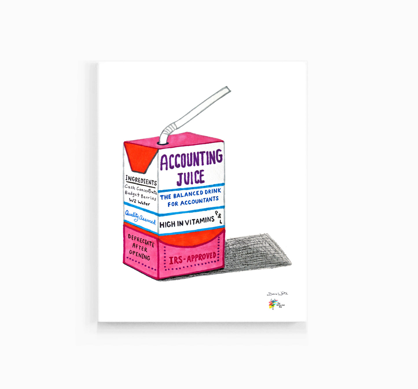 Accounting Juice Art Print for Accountants