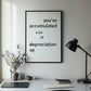 Funny Accountant Wall Art Print Accumulated Appreciation