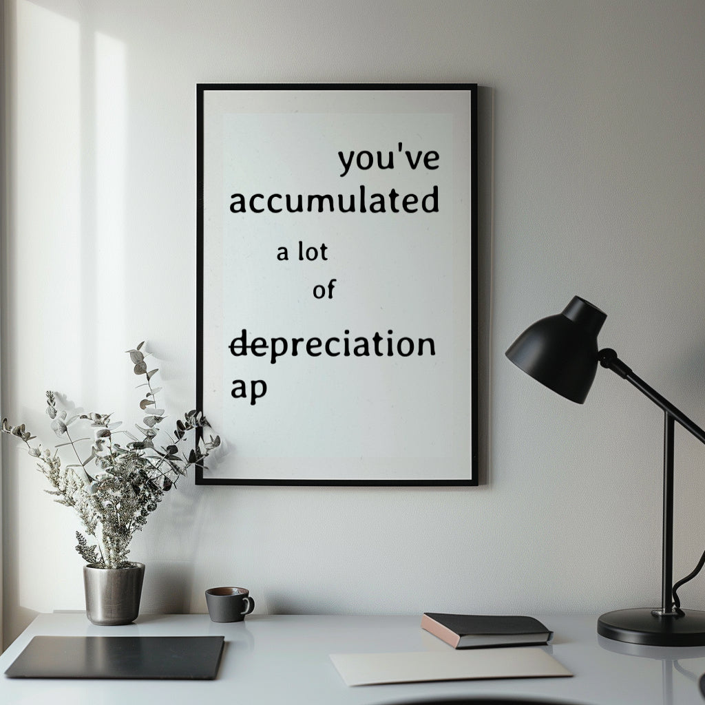 Funny Accountant Wall Art Print Accumulated Appreciation