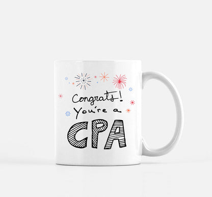 CPA Mug Exams Gift Congratulations by The Office Art Guy