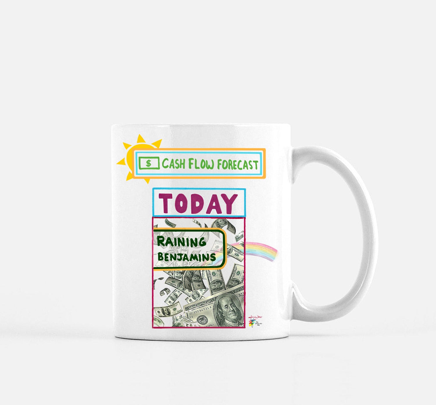 Funny Accounting Mug Cash Flow Forecast by The Office Art Guy