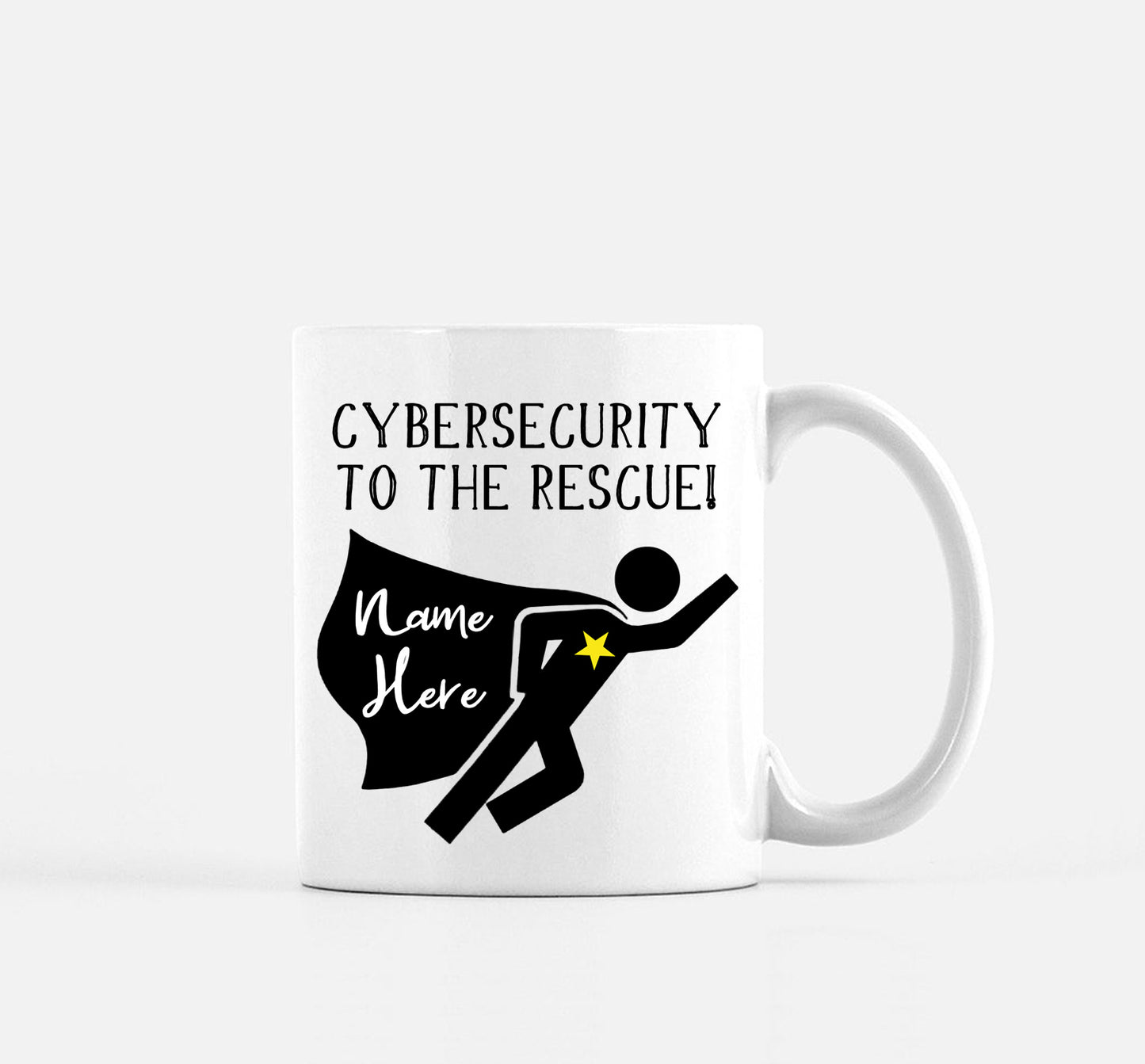 Cybersecurity Mug Superhero by The Office Art Guy