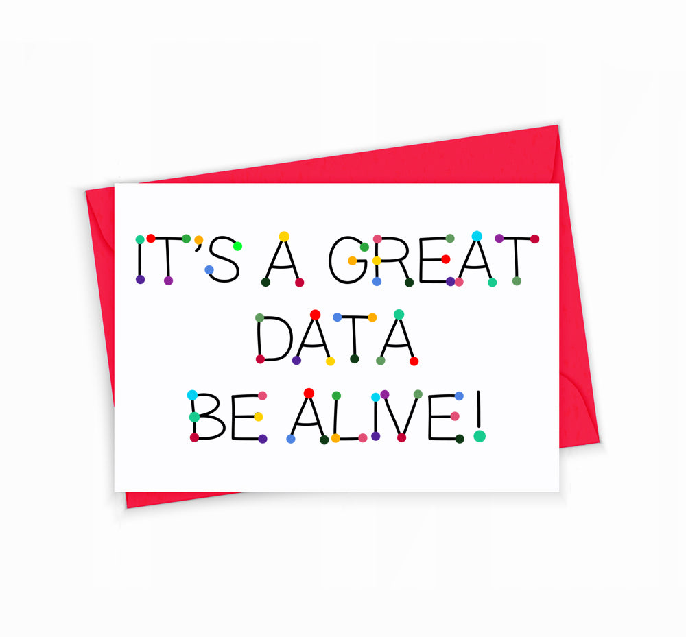 Data Analytics Greeting Card Data Humor by The Office Art Guy