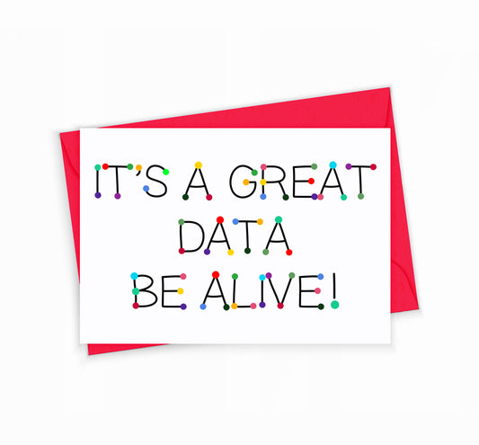 Data Analytics Greeting Card Data Humor by The Office Art Guy