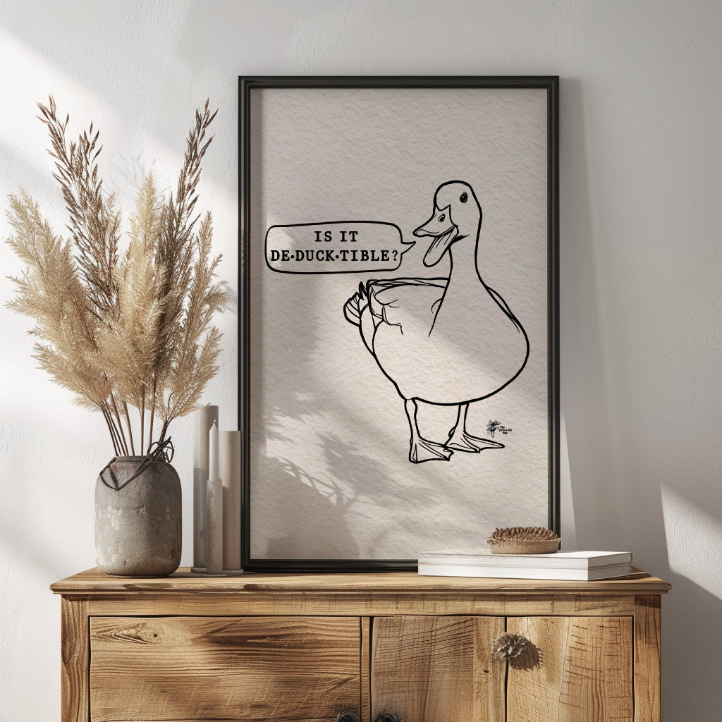 Funny Tax Print about Tax Deductions
