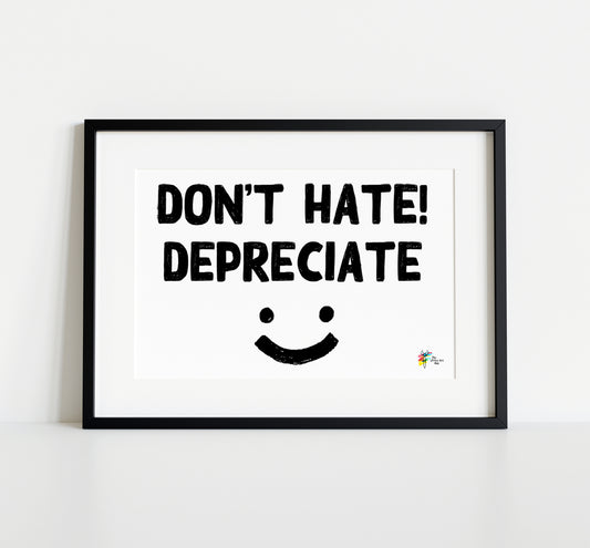 Accountant Wall Art Don't Hate Depreciate