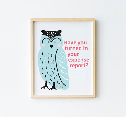 Funny Office Poster Expense Report
