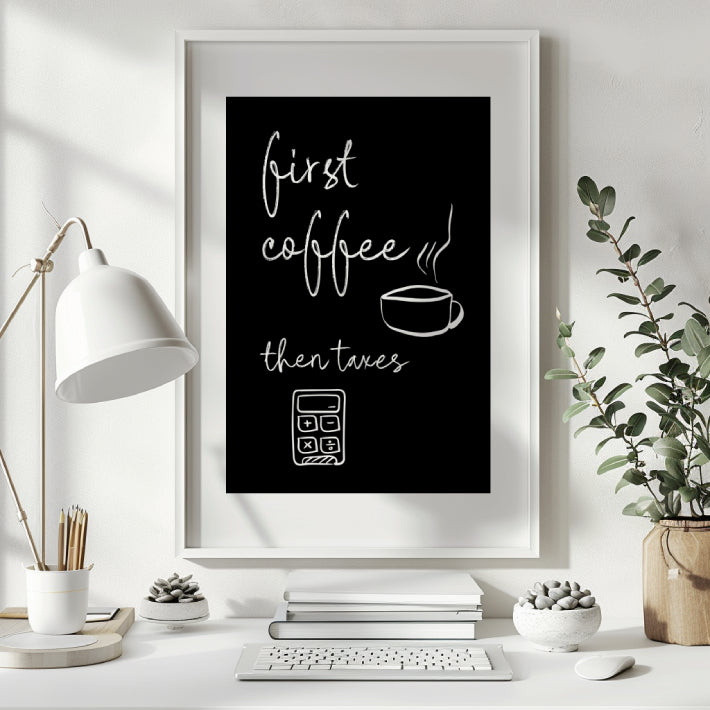 Tax Print for Accountant Office Decor