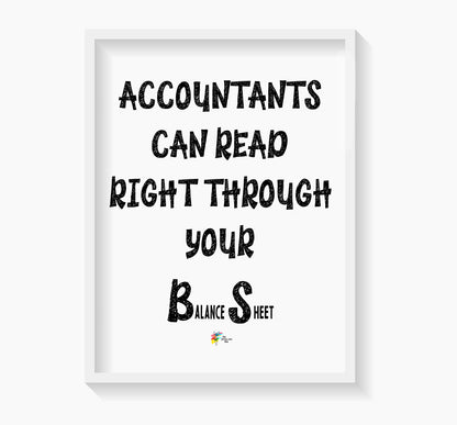 Accountant Wall Art Funny Print