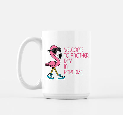 Funny Work Mug Beach Theme Flamingo