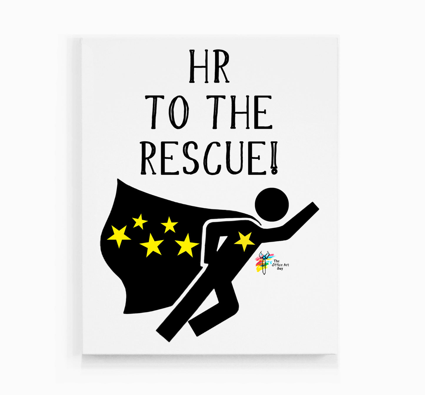 HR Canvas Art Print Superhero by The Office Art Guy