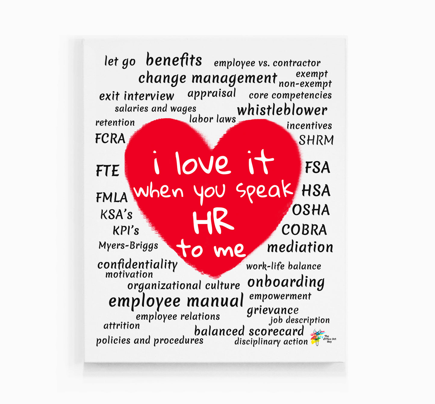 Human Resources Canvas Art Print by The Office Art Guy