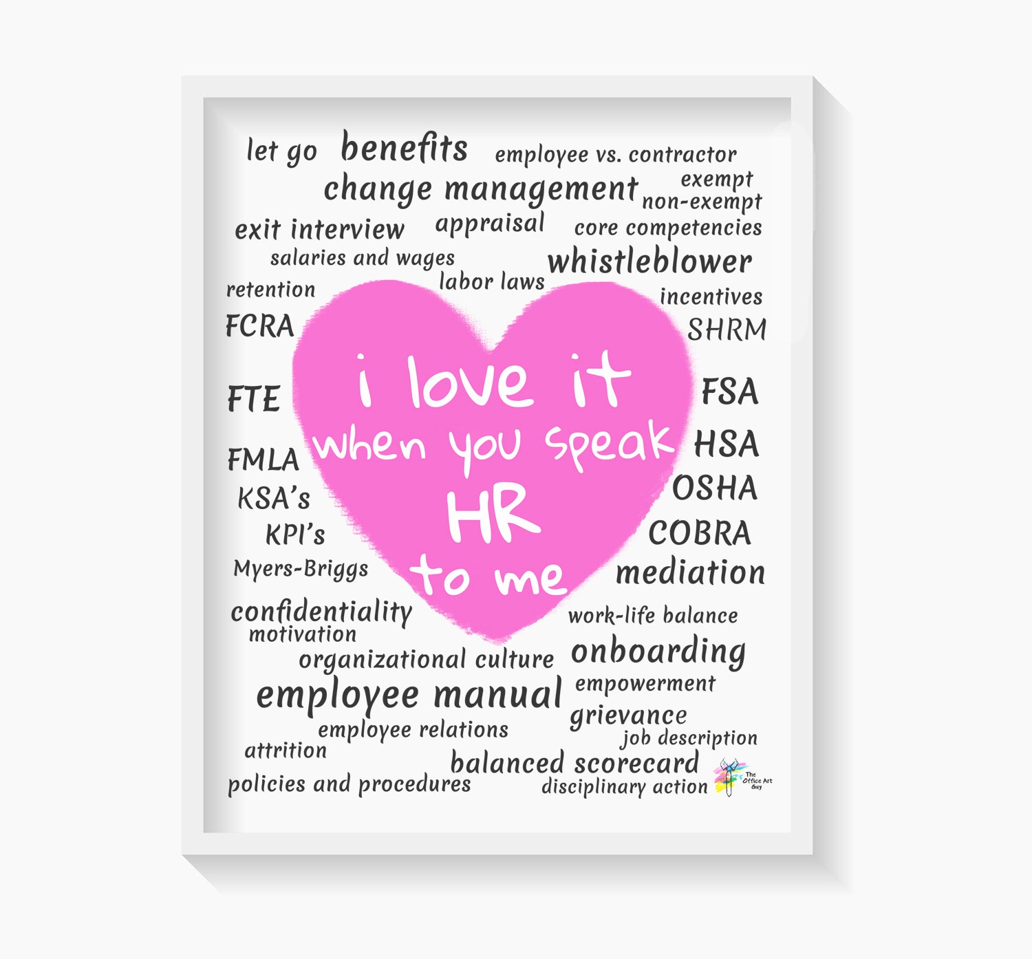 HR Wall Art Print by The Office Art Guy