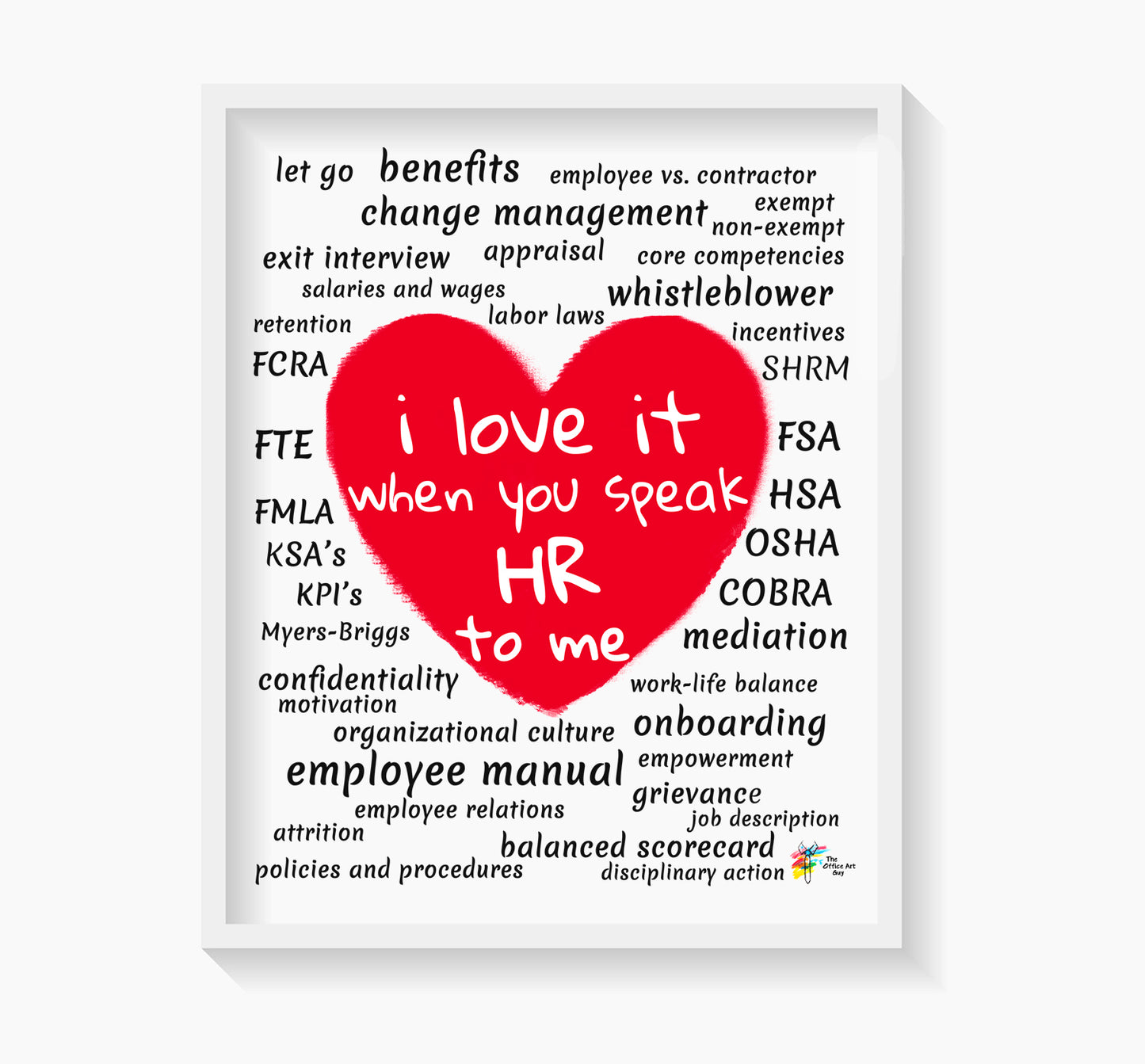 Human Resources Wall Art Print by The Office Art Guy
