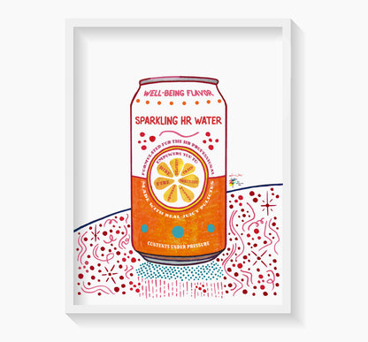 Human Resources Art Print Sparkling HR Water by The Office Art Guy