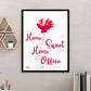Home Sweet Home Office Art Print Floral Watercolor