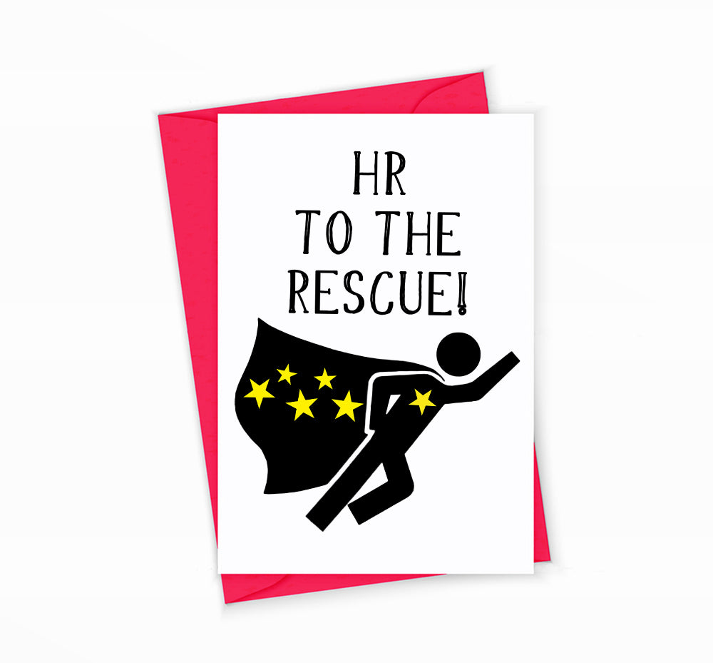 Personalized Gift HR Superhero Greeting Card Human Resources