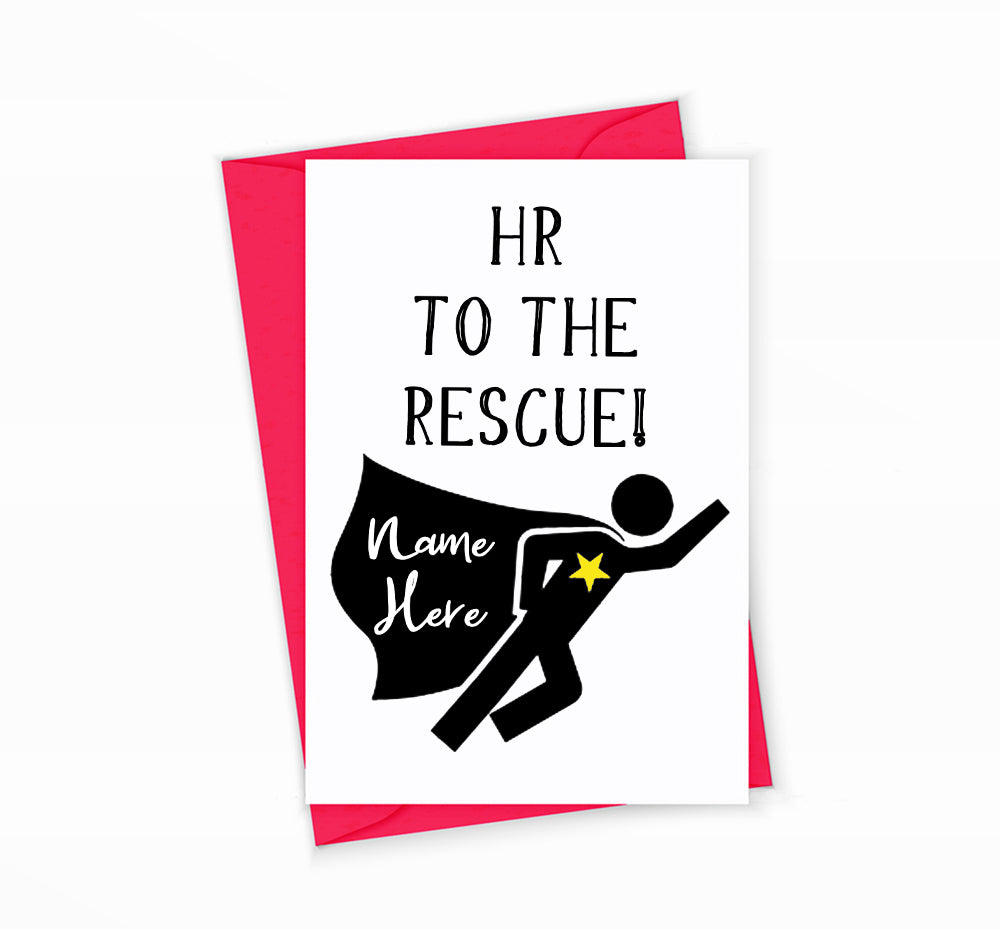 Human Resources Greeting Card HR Superhero