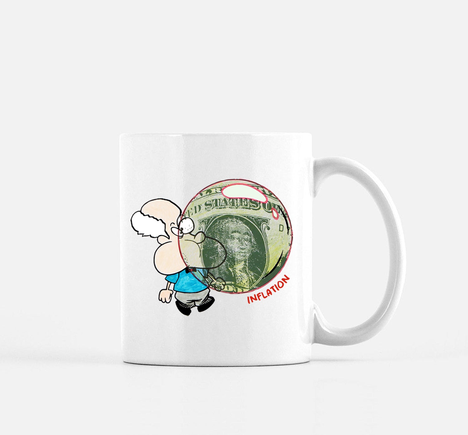 Funny Finance Mug Inflation and Deflation 