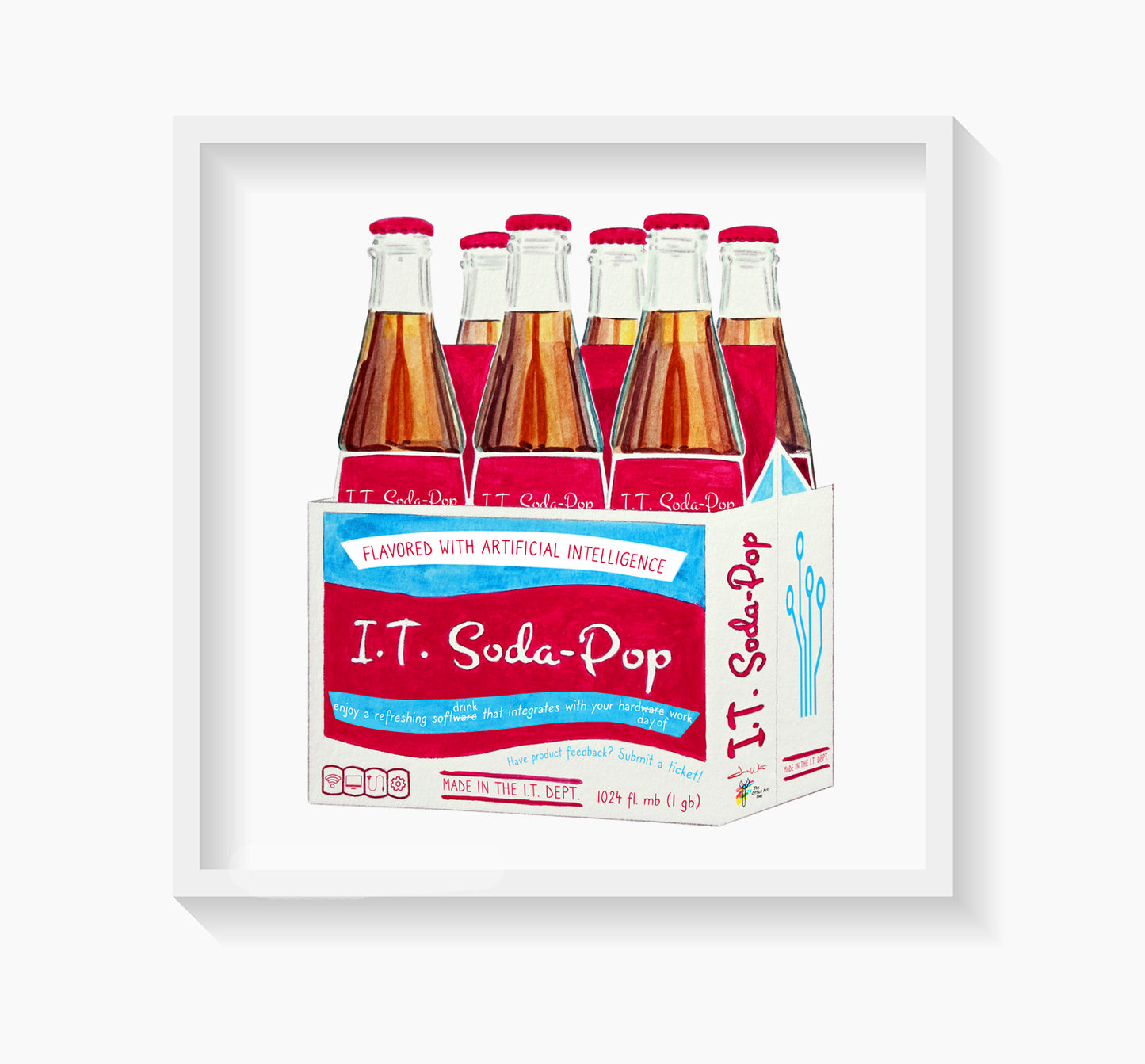 IT Wall Art Print by The Office Art Guy, I.T. Soda Pop