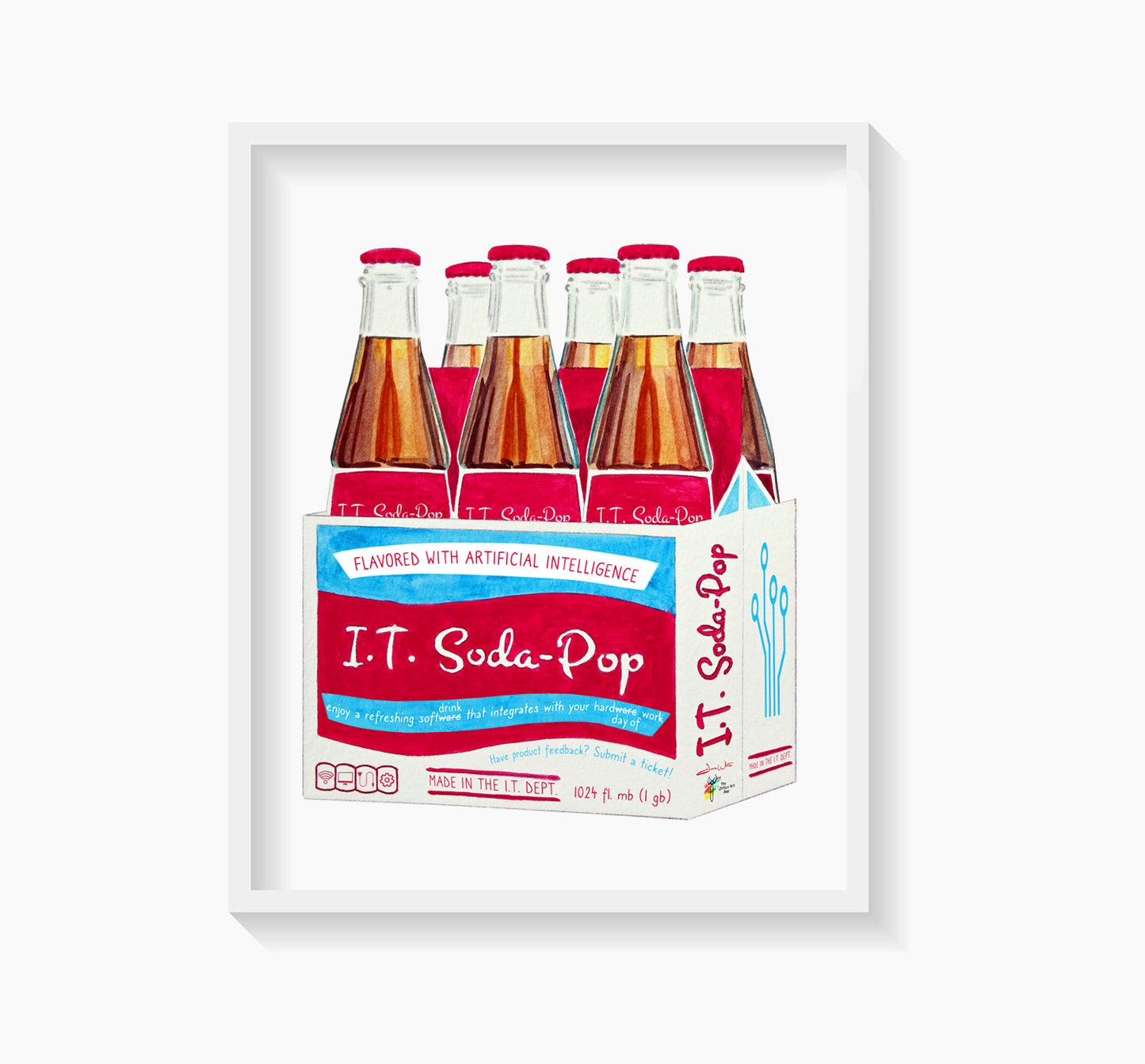 Information Technology Art Print by The Office Art Guy, I.T. Soda Pop