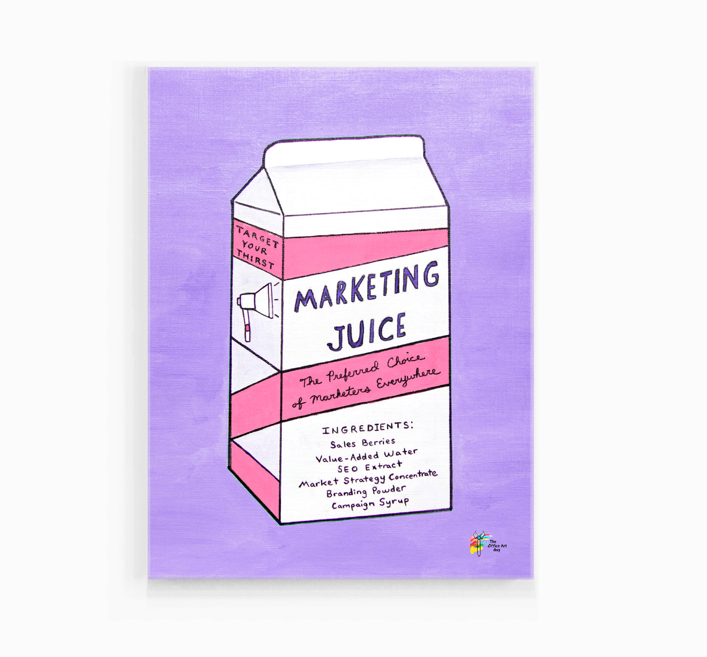 Marketing Juice Canvas Wall Art by The Office Art Guy