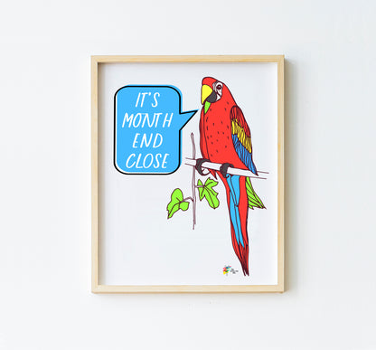 Fun Accounting Poster Month End Close