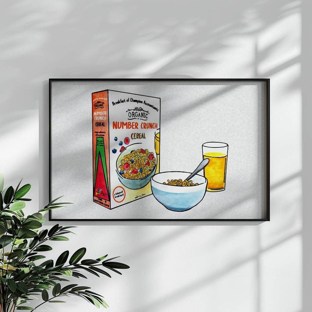 Number Crunch Cereal Accounting Art Printable