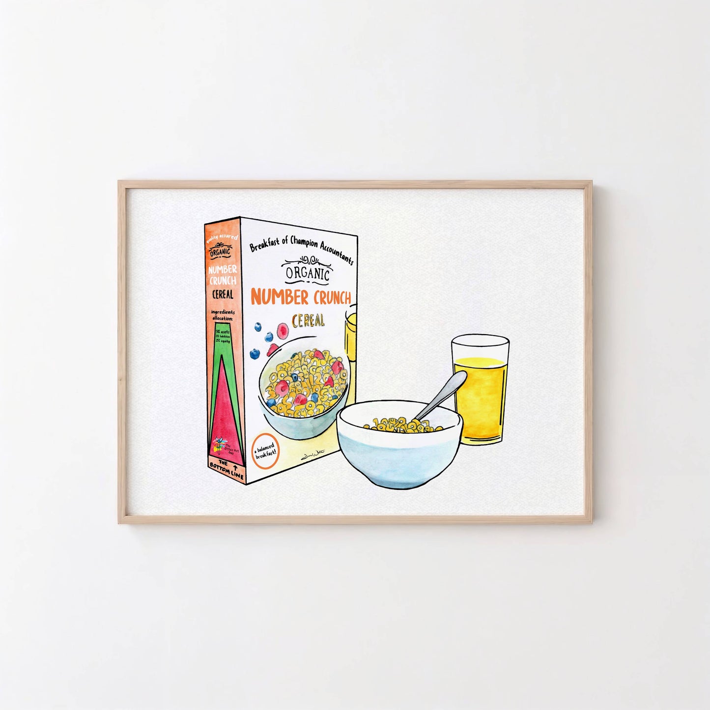 Funny Accountant Art Number Crunch Cereal