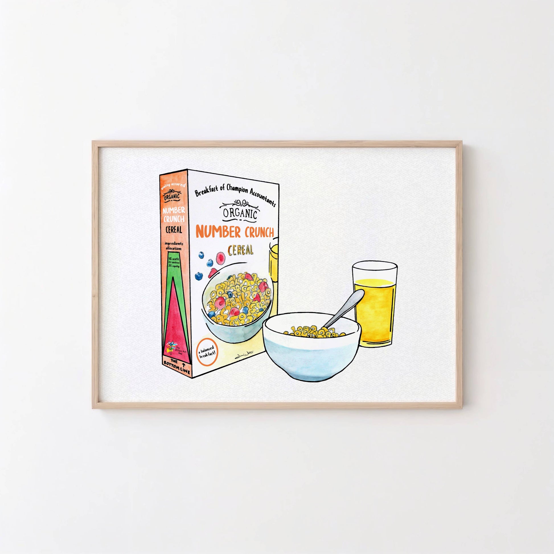 Funny Accountant Art Number Crunch Cereal