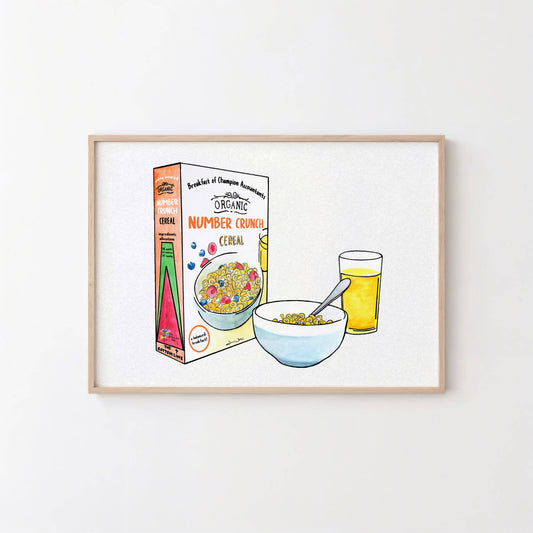 Funny Accountant Art Number Crunch Cereal