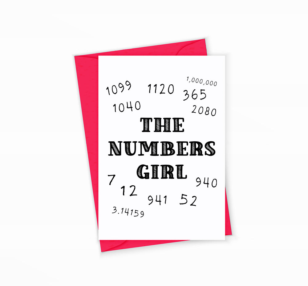 The Numbers Girl Accountant Greeting Card