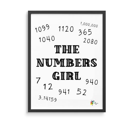 The Numbers Girl Accounting Art Print by The Office Art Guy