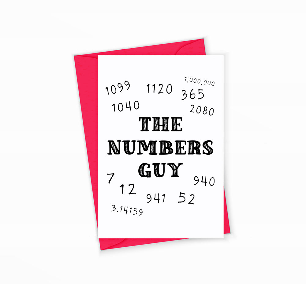 Numbers Guy Accountant Greeting Card
