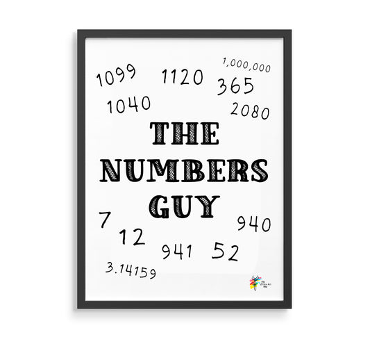 The Numbers Guy Accounting Art Print by The Office Art Guy