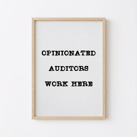 Audit Poster Printable Auditor Joke