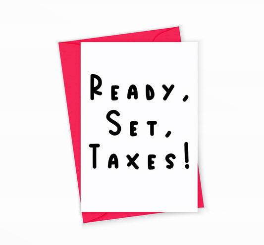 Tax Greeting Card for Accountants during Busy Season by The Office Art Guy
