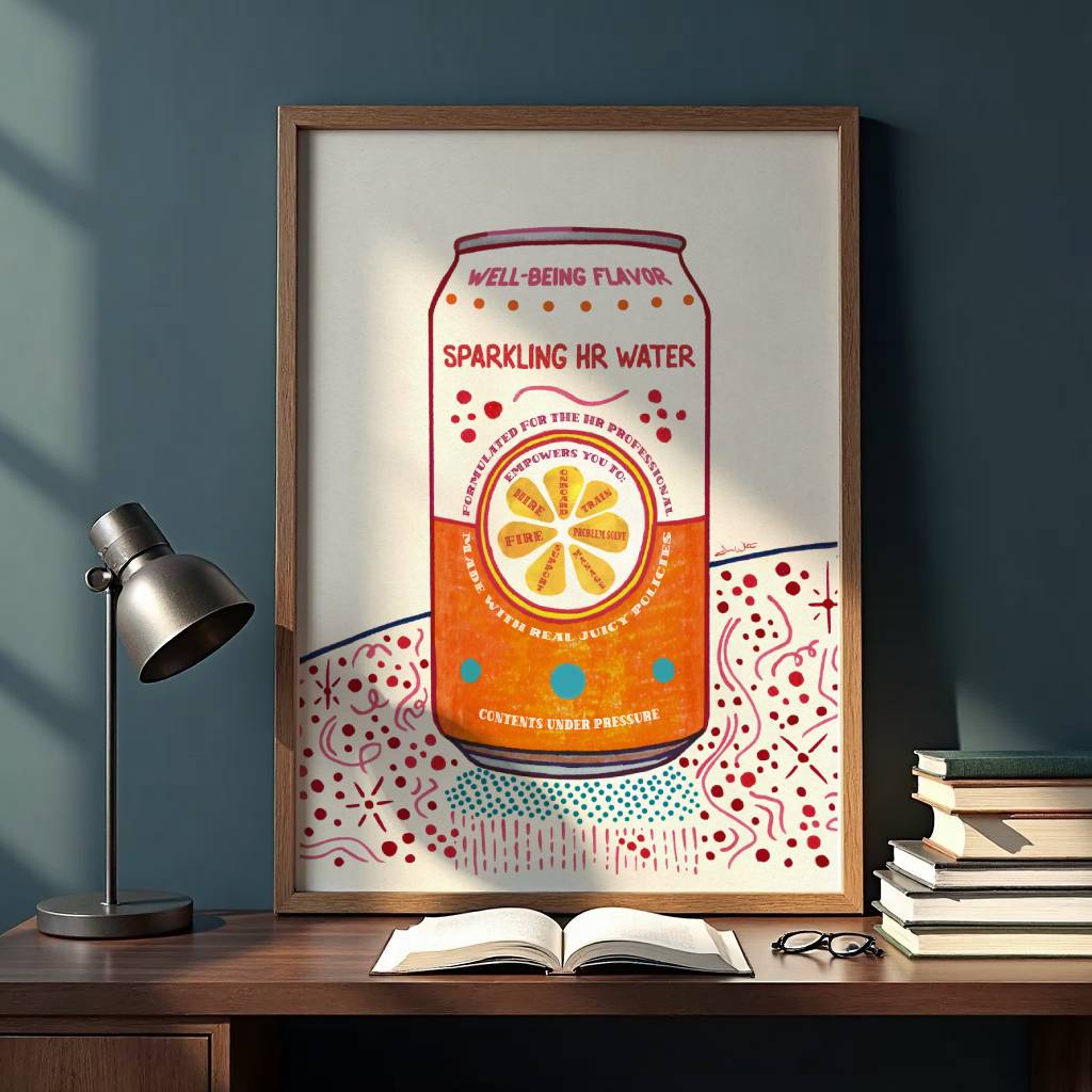 Human Resources Printable Art - Sparkling HR Water